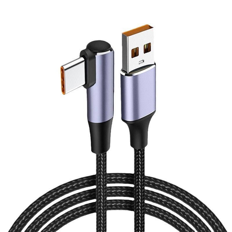 The 6A super fast charging data cable is suitable for mobile phones such as Huawei, Xiaomi, letV TYPE-C flash charging orange 100W fast charging cable Charger & Data Cable MDH-040