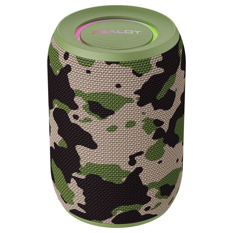 [Camouflage] HiFi Sound quality Bluetooth speaker Outdoor portable high sound quality subwoofer HD call home speaker 15W High power RGB Color Bluetooth 5.0 Built-in 3600 mah battery support TWS interconnection  S32 PRO