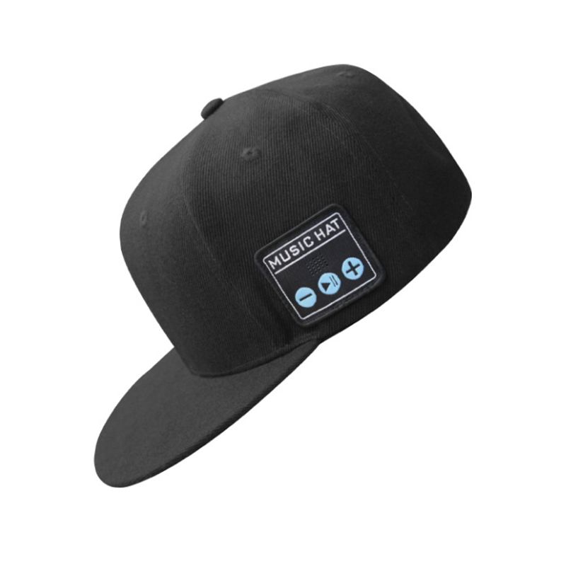 [Black] Wireless Speaker Hat Bluetooth 5.4 Dual speakers outdoor sports external music Cap Voice call type-c charging  YX2