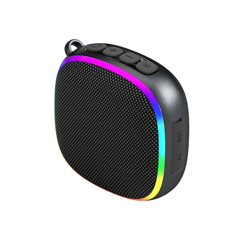 Magnetic Bluetooth 5.3 speaker Portable fabric waterproof mini subwoofer Outdoor speaker RGB bright lights TWS tandem voice call Bluetooth /TF connection  EBS-309