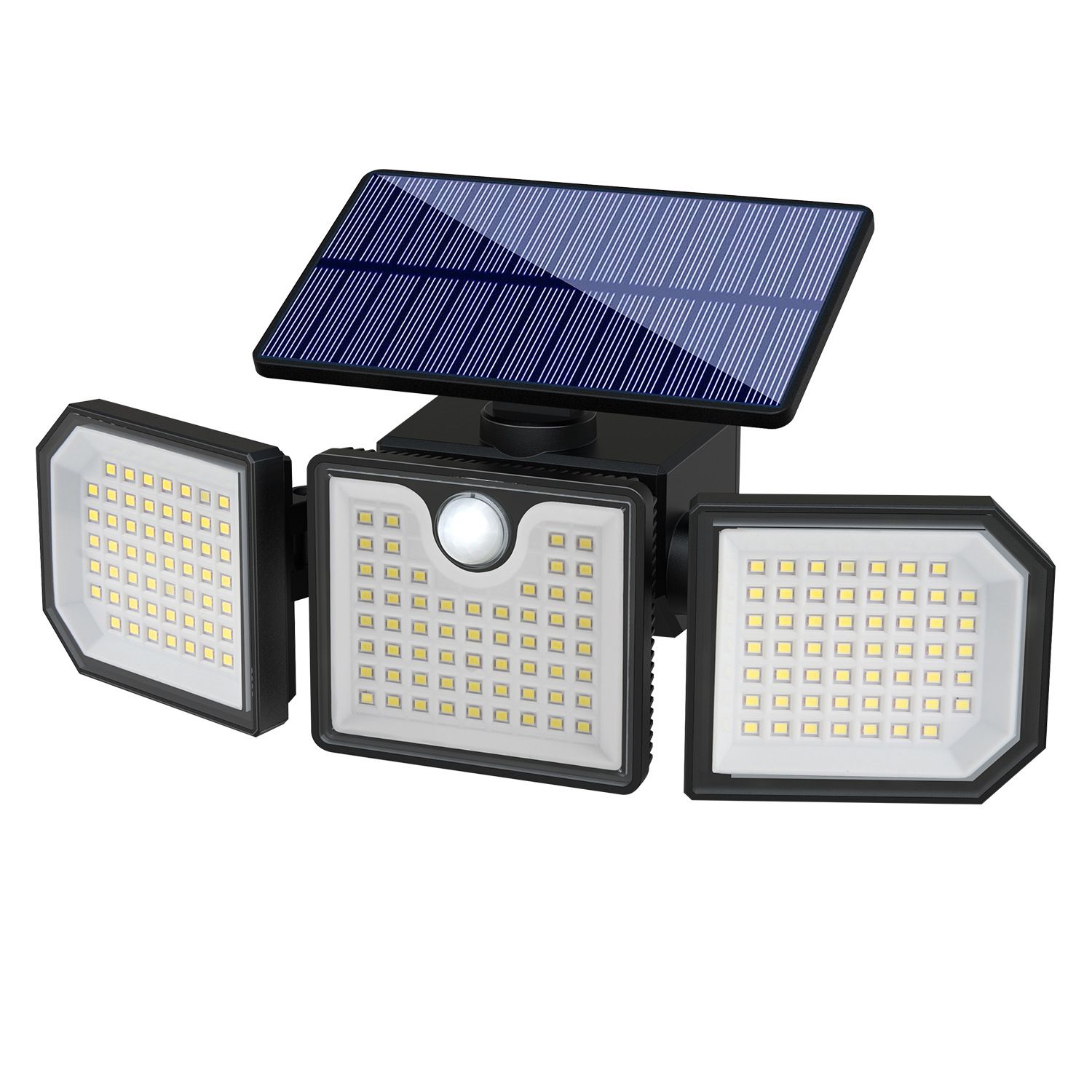 Solar three-head lamps, outdoor sensor floodlights, waterproof searchlights, garden lighting street lamps, emergency lights  YY-21673